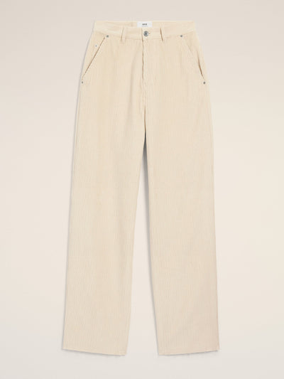 Ami Paris White cotton large fit trousers at Collagerie