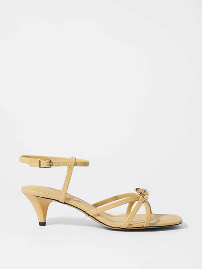 & Other Stories Embellished heeled leather sandals at Collagerie
