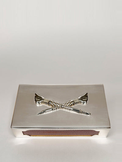 And Objects Silver matchbox sleeve at Collagerie