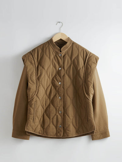 & Other Stories Quilted extended-shoulder jacket at Collagerie