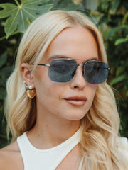 Antique silver Andy sunglasses