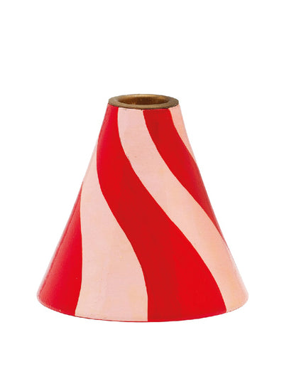 Anna + Nina Pink twirl candle holder at Collagerie