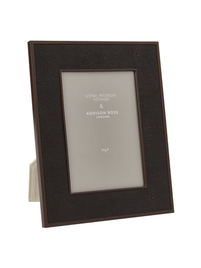 Addison Ross Anthracite faux shagreen and bronze photo frame at Collagerie