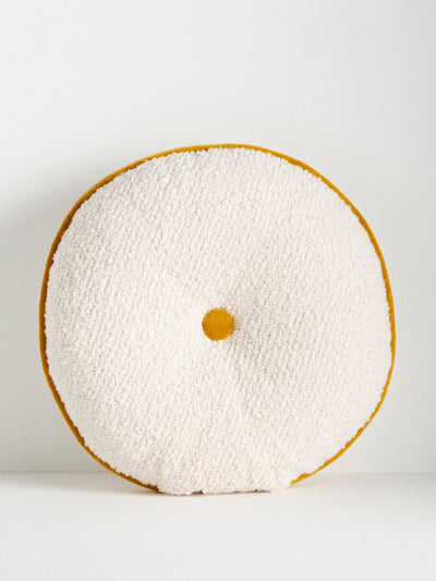 Anthropologie Alina bouclé round cushion at Collagerie