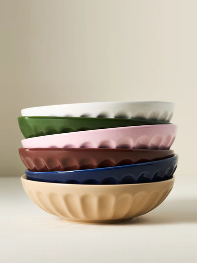 Anthropologie Amelie assorted latte pasta bowls (set of 6) at Collagerie