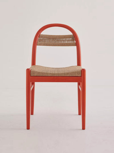 Anthropologie Sadie FSC beech wood woven dining chair at Collagerie