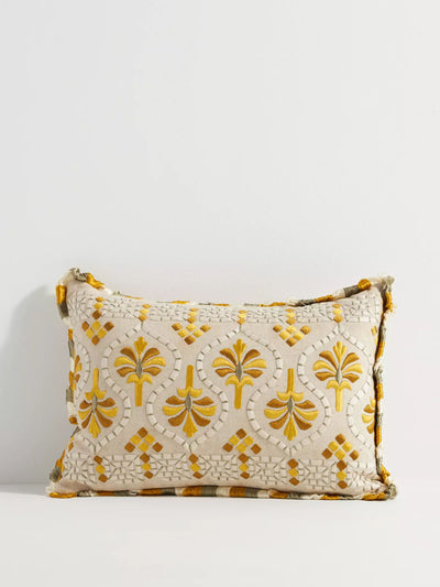 Anthropologie Georgia cotton embroidered cushion at Collagerie
