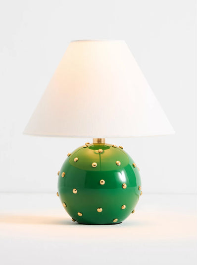 Anthropologie Jeanette beaded mini brass table lamp at Collagerie