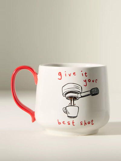 Jordan Nickson Give it Your Best Shot stoneware mug at Collagerie