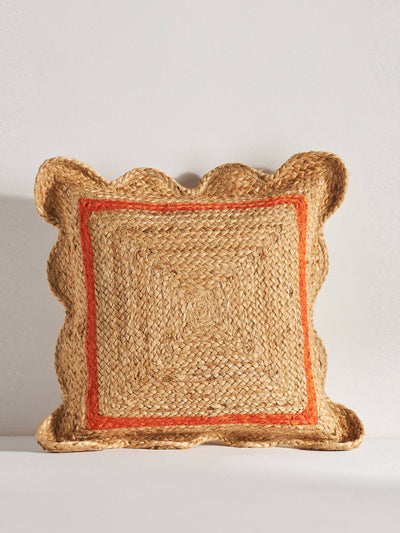 Anthropologie Jute scallop pillow at Collagerie