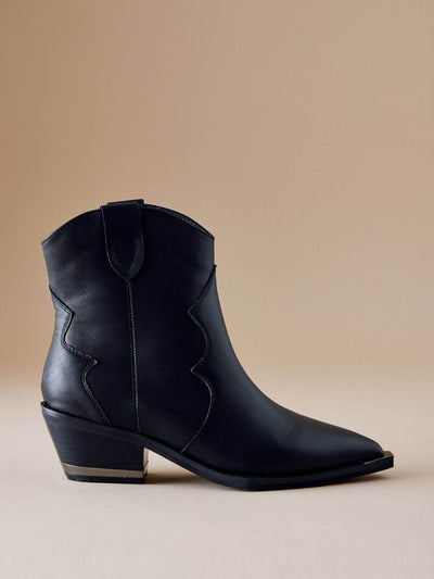 Anthropologie Leather ankle cowboy boots at Collagerie