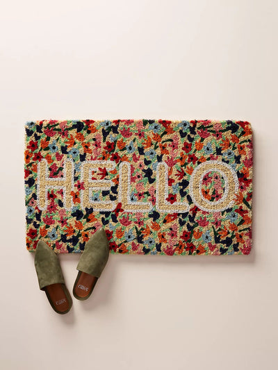 Anthropologie Floral greeting doormat at Collagerie