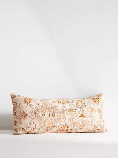 Anthropologie Cream textured-embroidery cushion at Collagerie