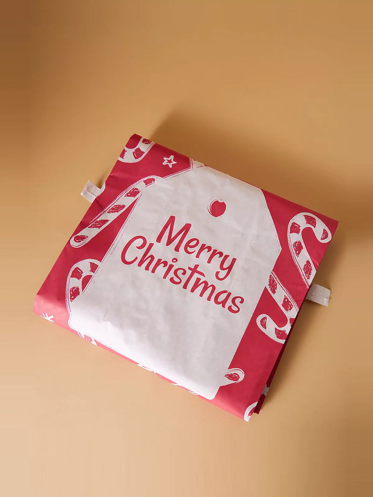 The conscious paper gift wrap Christmas sack