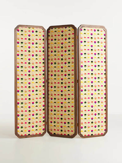 Anthropologie Polka dot upholstered room divider at Collagerie