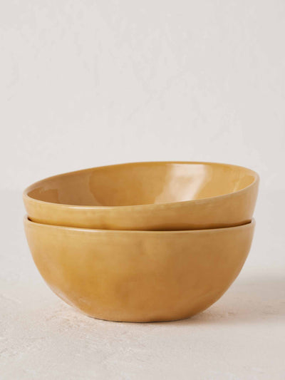 Barton Croft Yellow bowls (set of 2) at Collagerie