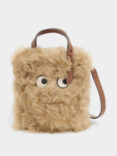 Anya Hindmarch N/S mini eyes shearling tote at Collagerie