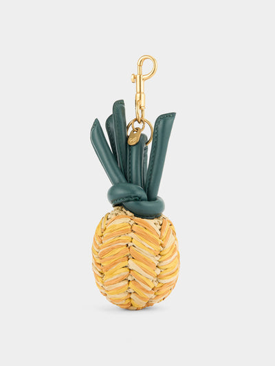 Anya Hindmarch Raffia pineapple charm at Collagerie