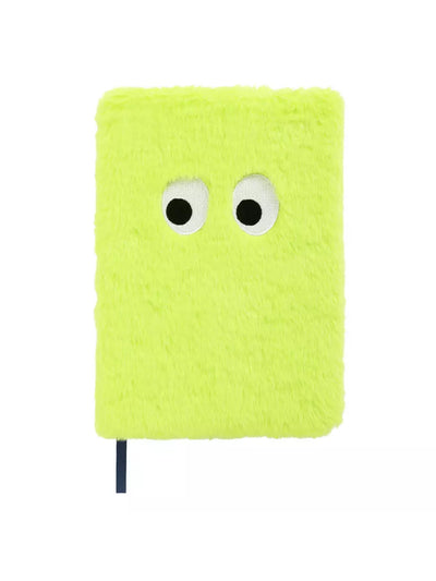 Argos Green highlighter furry notebook at Collagerie