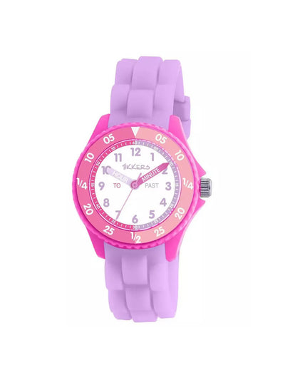 Argos Tikkers Girls lilac silicone strap watch at Collagerie