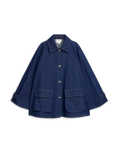 Arket A-line denim jacket at Collagerie