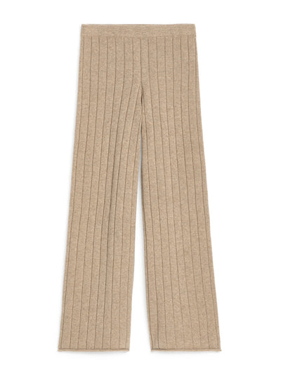 Arket Cashmere-wool rib trousers at Collagerie