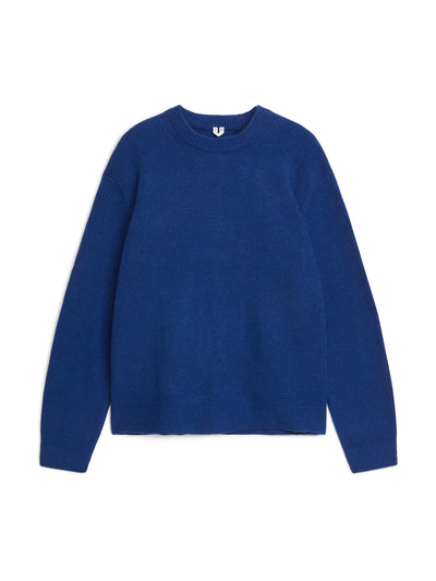 Arket Blue cotton-blend jumper at Collagerie