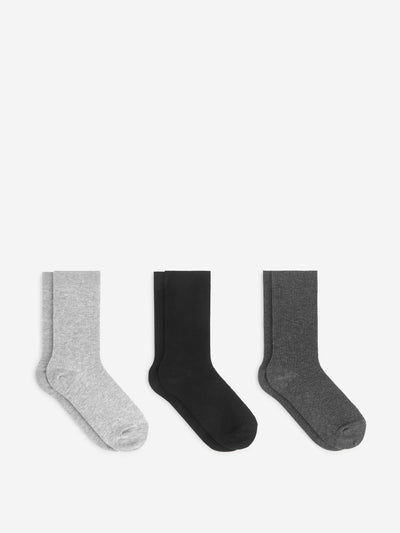 Arket Cotton rib socks (set of 3) at Collagerie
