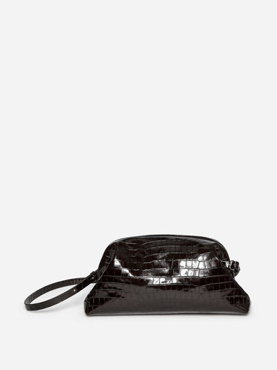Arket Croco-embossed clutch at Collagerie