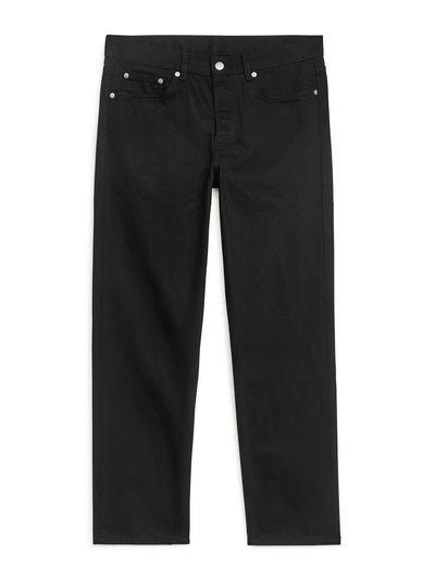 Arket Black cropped straight jeans at Collagerie