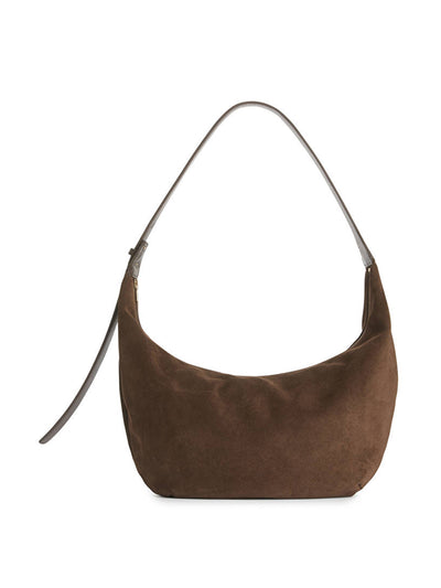 Arket Curved suede bag at Collagerie