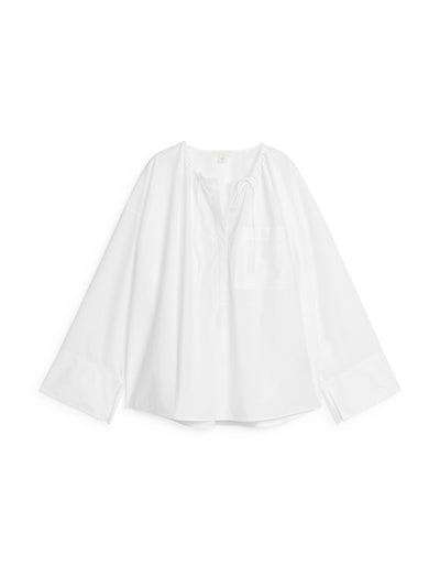 Arket Drawstring cotton blouse at Collagerie