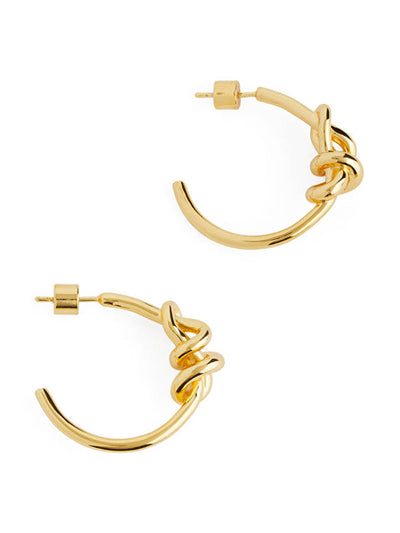 Arket Gold-plated knot earrings at Collagerie