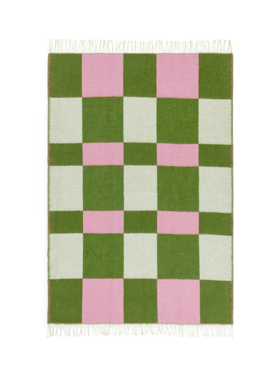 Arket Evelina Kroon green checked wool blanket at Collagerie