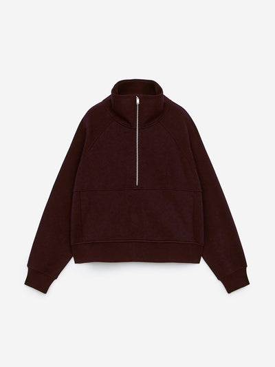 Arket Half-zip cotton sweatshirt at Collagerie