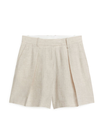 Arket High waist linen shorts at Collagerie