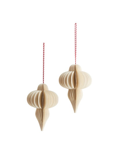 Arket Honeycomb ornaments (set of 2) at Collagerie