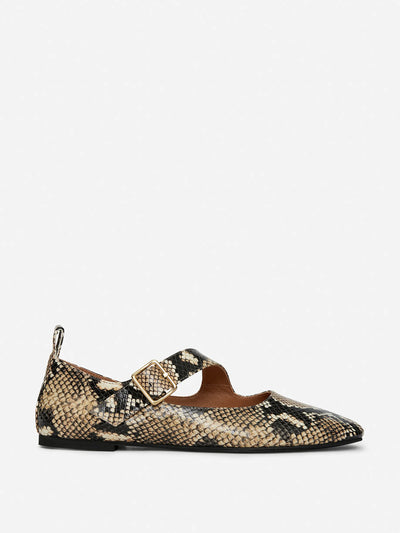 Arket Leather Mary Jane flats at Collagerie