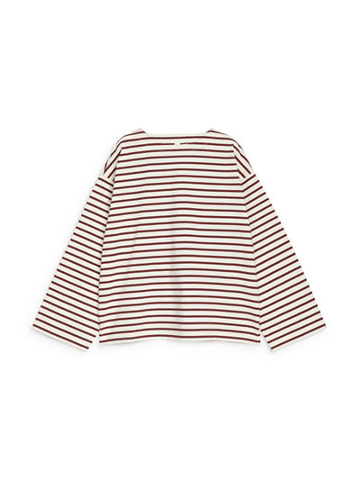 Arket Long-sleeve t-shirt in white and red at Collagerie