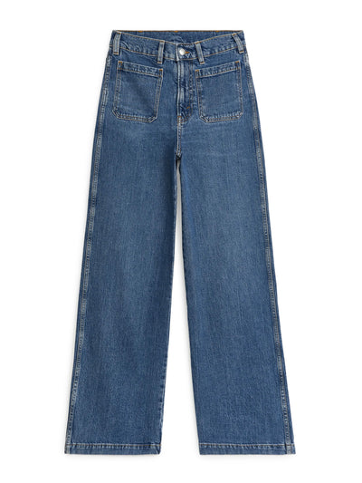 Arket Lupine high flared stretch jeans at Collagerie