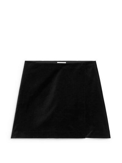 Arket Mini velvet skirt at Collagerie