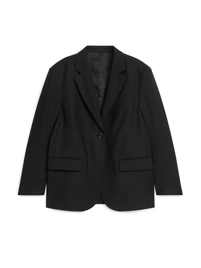 Arket Oversized wool blend twill blazer at Collagerie