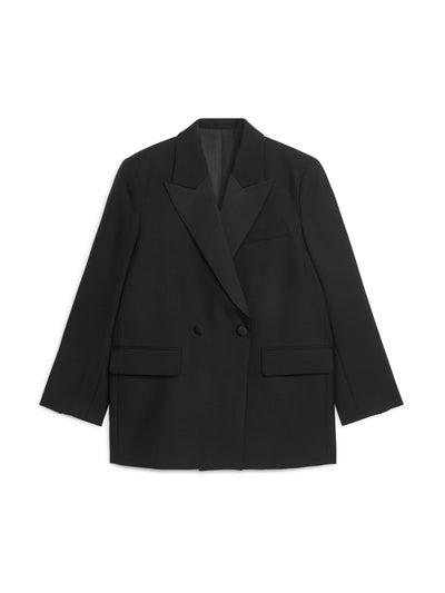 Arket Oversized wool hopsack blazer at Collagerie