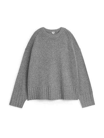 Arket Grey oversized wool jumper at Collagerie