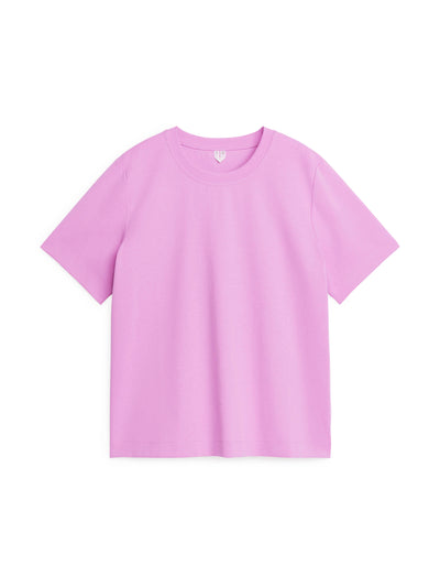 Arket Pink crewneck t-shirt at Collagerie