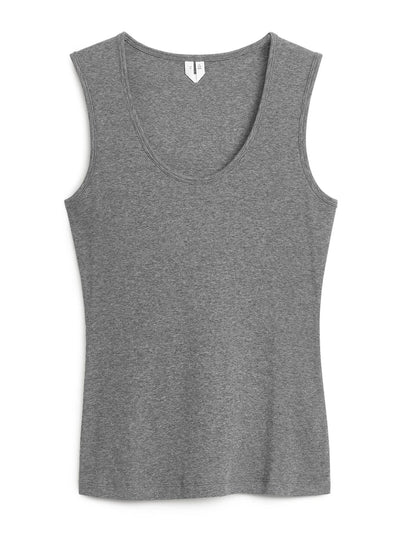 Arket Grey melange tank top at Collagerie