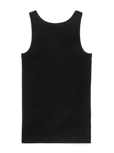 Arket Black rib tank top at Collagerie