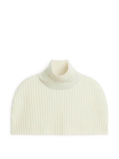 Arket White ribbed wool collar at Collagerie