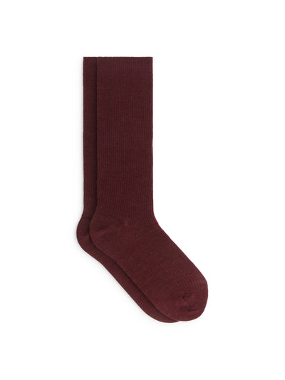 Arket Ribbed wool-blend socks at Collagerie