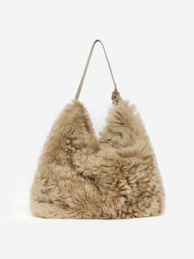 Arket Shearling-suede tote bag at Collagerie